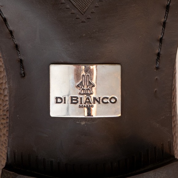 Di Bianco SPQR Men's Brera' Brown Pebble Grained Leather Loafers – Size US 12 - Picture 12 of 13